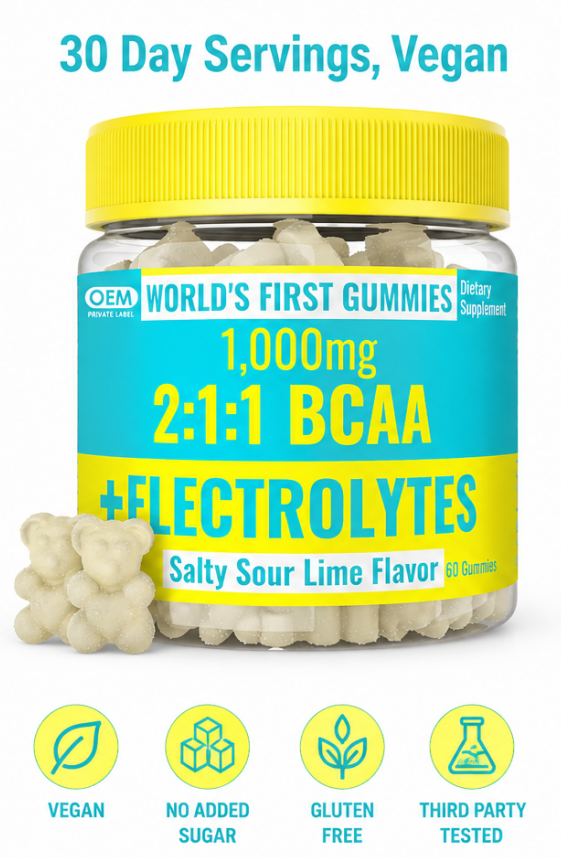Adult Sports Supplements Electrolyte BCAA 2:1:1 Gummy Candy Creatine Monohydrate Gym Fitness Products
