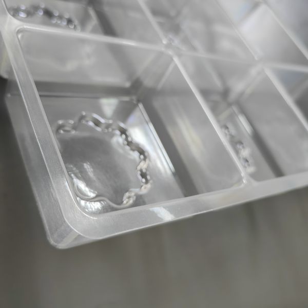 Customized disposable 9 cavity biscuit plastic tray blister pet brownie plastic packaging container