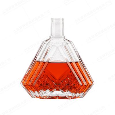 Glass Shot Bottle Custom Luxury 500ml 750ml 1000ml for Bar Acid Etch Surface Handling