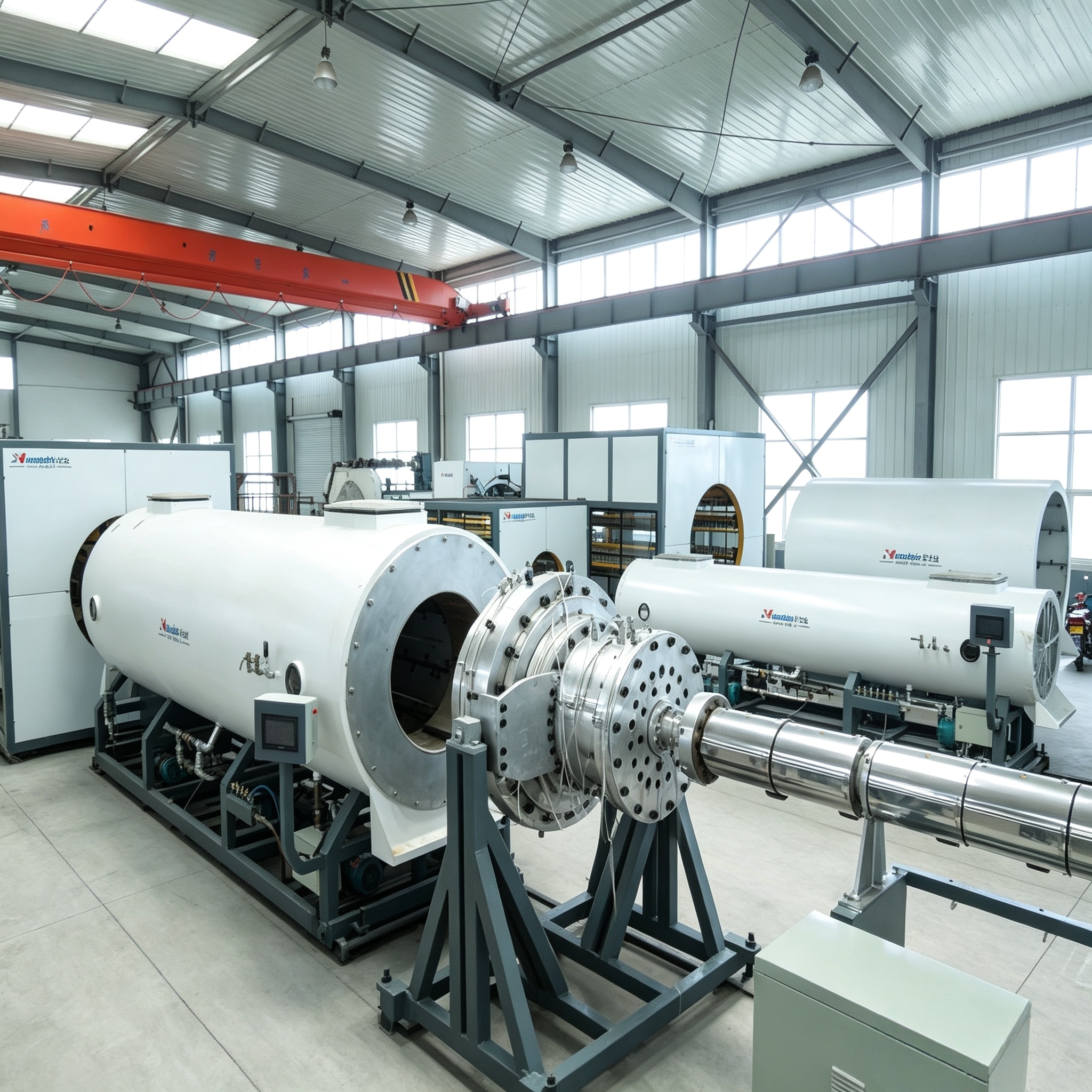 HDPE Outer Casing Extrusion Line Vacuum Calibration District Heating Pipe Machine