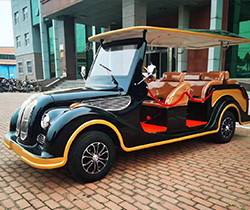 7 8 Seats Electric Vintage Golf Cart with Retro Style and Li-ion Battery from Outlet