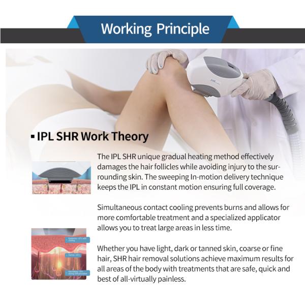 new 640nm - 1200nm IPL Three cooling systems make treatment Hair Removal Machines