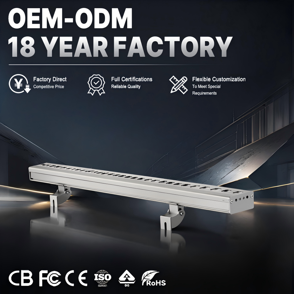 Modern DC24V Linear LED Wall Washer Facade Light For Villas Or City Landscape Projects