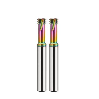 DLC Nano Coating Thread Mill Cutter Three Teeth For CNC Aluminum Miliing