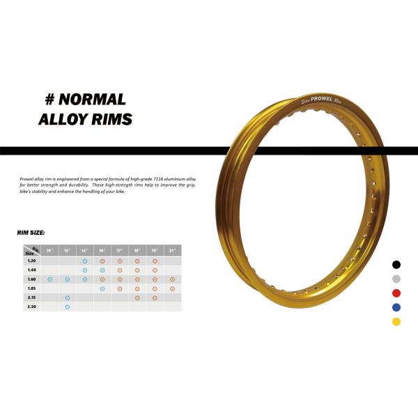 Blue 19 16 E-bike Aluminum Rims for SurRon Dirt Bike Motorcycle Replace/Repair Purpose