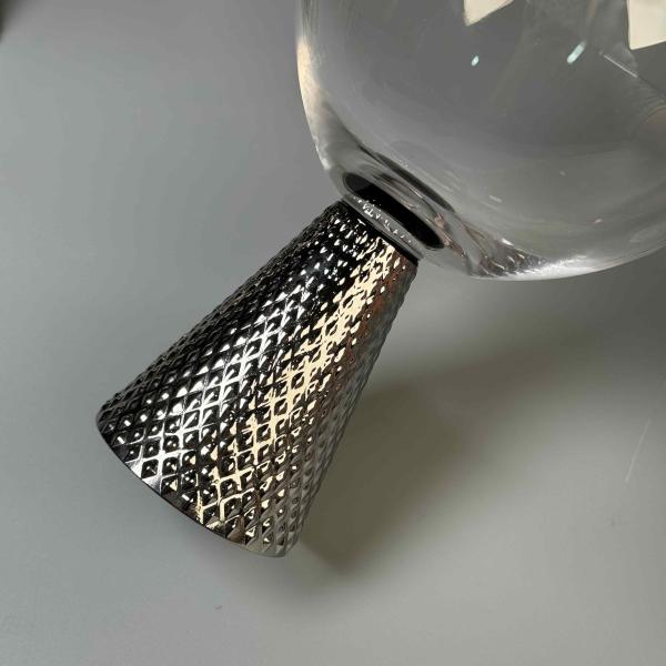 Lead Free Crystal Electroplate Diamond Base Wine Glass Set Featuring Modern Art Unique Style Perfect For Elegant Dining And Special Occasions