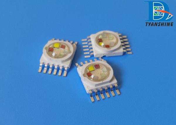 10 W High Power LED Diode , RGBWAP Multicolor Epiled Chip LEDs