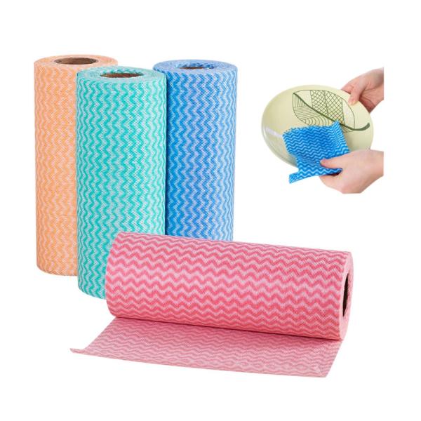 Perforated Kitchen Nonwoven 50GSM Disposable Cleaning Cloth