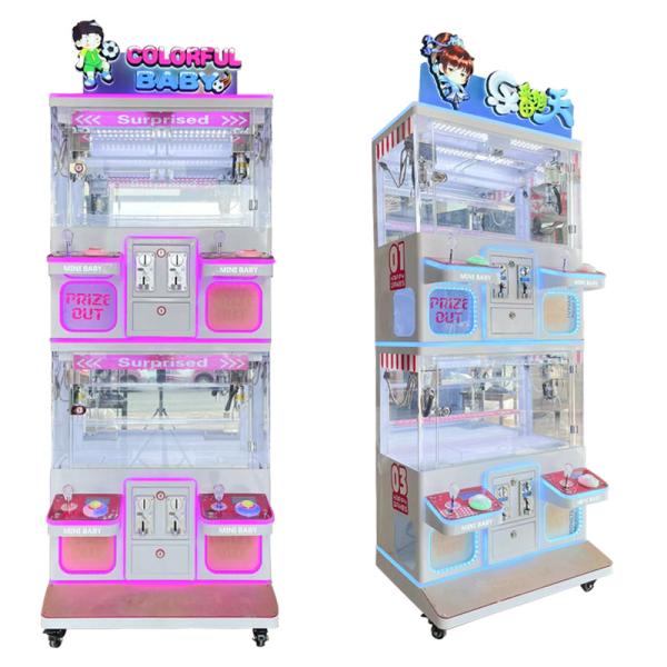 4 игрока Монетой управляемый игрушечный граббер кран в пределах пользовательского игрового центра 2 слоя