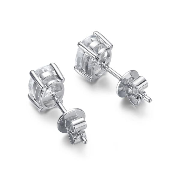 18k Gold Moissanite Diamond Oval Earrings Studs For Gift