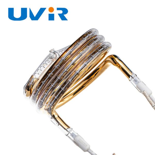Tubo de revestimento de quartzo do ouro infravermelho circular da lâmpada de calor 380V do Ir 2700W