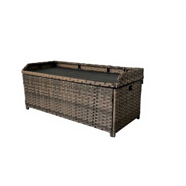 2026 New Large-Capacity Retro Brown Rattan Storage Factory Wholesale Double Seat Available