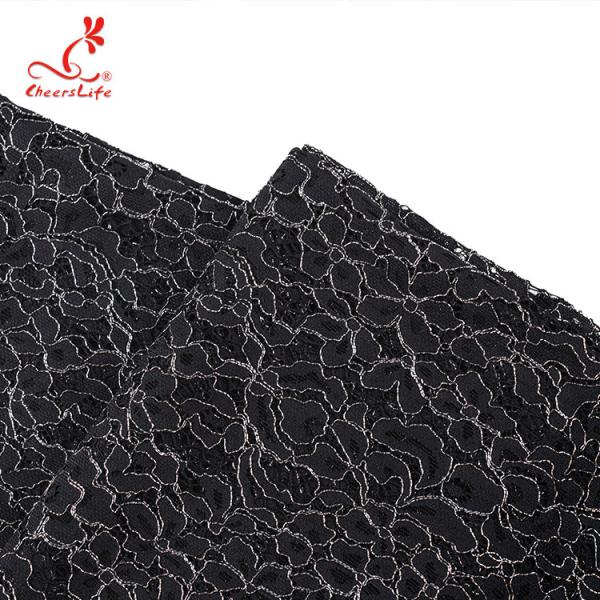 High quality Black Nylon lace fabric for evening dress