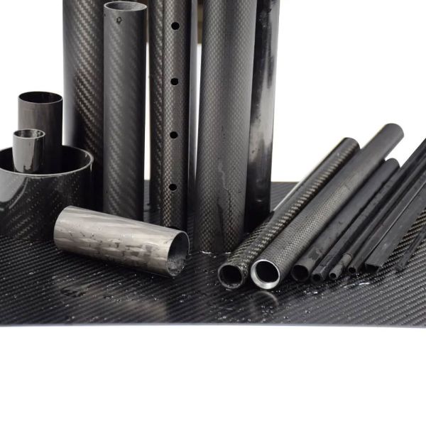 3K Twill Glossy Surface High Strength Carbon Fiber Round Tube Composite Pipe