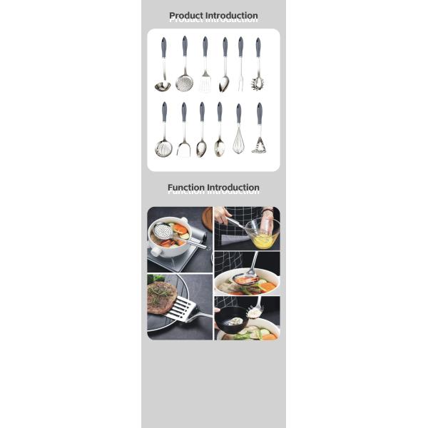 1.0mm / 1.5mm / 2.5mm Thickness Stainless Steel Kitchen Utensils for Everyday Cooking