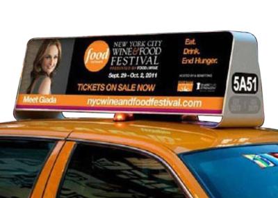 Shockproof Taxi Top Digital Signage Real Color LCD Screen Toughened Glass Surface
