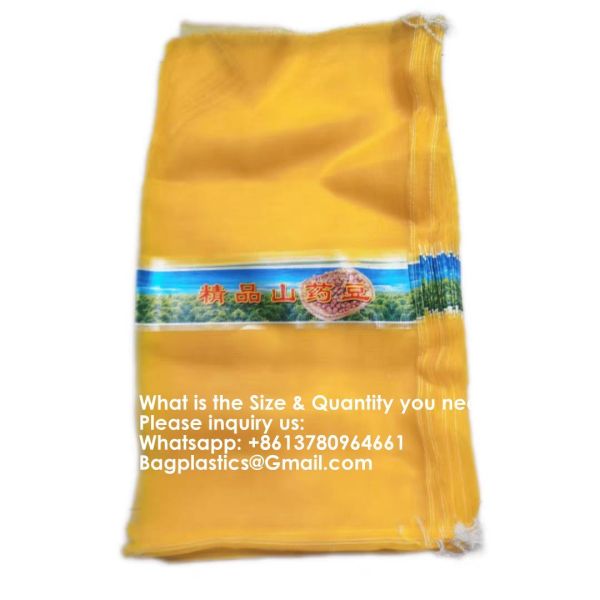 Reusable Drawstring Fresh Produce Thickened Purple Green Large Mesh Plastic Dense Small Mesh Woven Net Bag From China For Packing Chili Radix Pseudostellariae