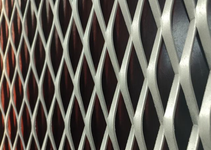 Anti Slip Diamond Expanded Metal Mesh High Strength For Construction Security