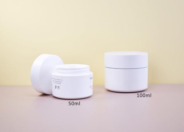 Sustainable custom Double Wall Mono PP 50ml 100ml Plastic Jar For Skincare Face Body Cream In Classic Round Shape