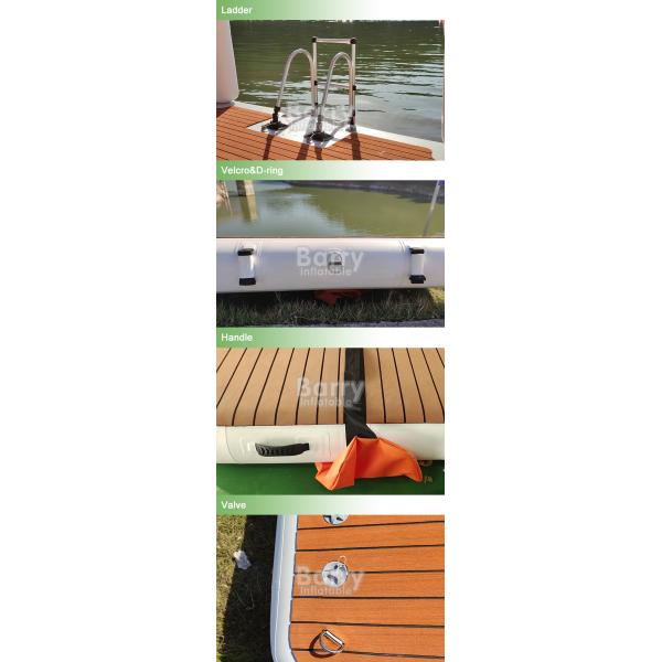 Качающийся швов материал надувный понтон лодка джетски док озеро плавучая платформа для водных игр