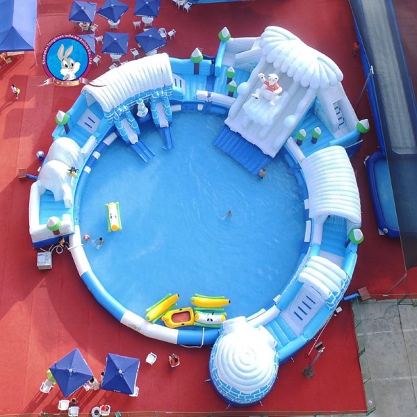 Large Adult Inflatable Swimming Pool China Factory Outdoor Household Water Park with Fun Games for the Home or Land