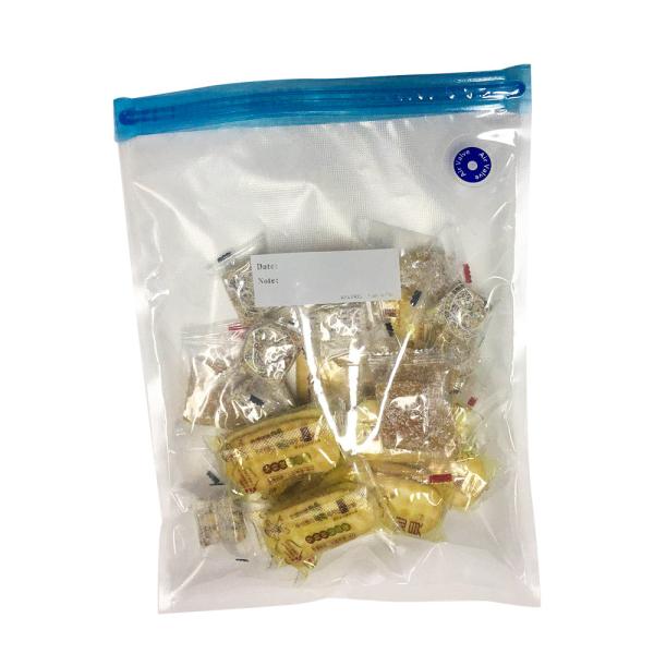 Sandwich Clear Vacuum Seal Bags , 33.9mpa 100UM Xl Vacuum Seal Bags With Air Valve