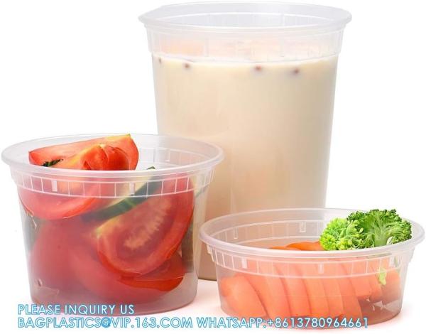 Deli Cup Bowl Containers, To Go Containers, Freezer Containers For Food-Microwave, Dishwasher Safe Eco-Friendly