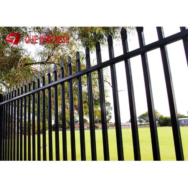 Ornamental Galvanized Steel Spear Top Fencing Panels Security For Garden And Stairs