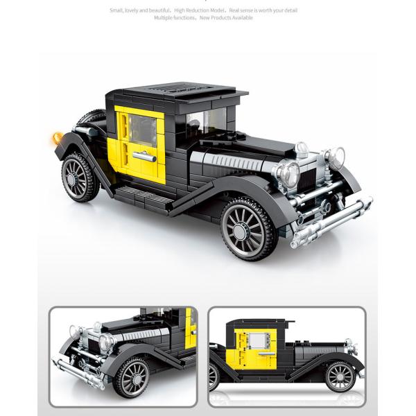 Kit de construção de modelos de simulação de carros antigos para crianças e meninas Outros brinquedos educativos