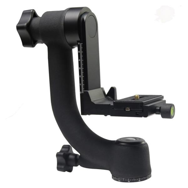 360 Degree Panoramic Gimbal Tripod Head With Arca-Swiss Standard 1/4'' Quick Release Plate Bubble Level For Digital SLR