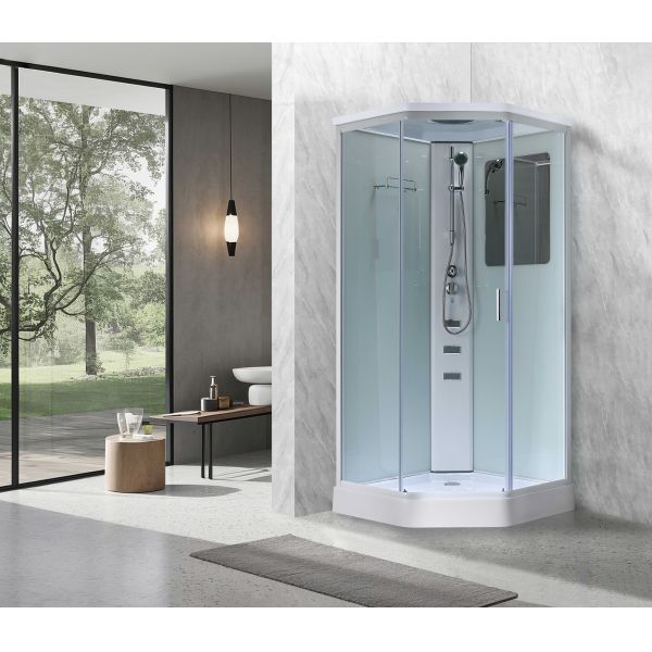 Fashionable aluminum alloy frame shower room with the roof and tray