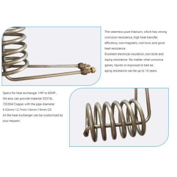 Copper Spiral Coaxial Heat Exchanger High Heat Transfer Efficiency