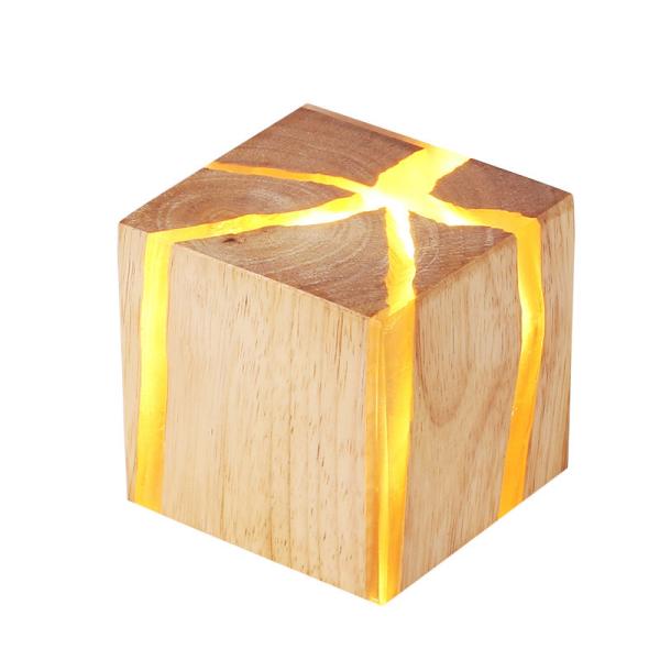 Loft Industrial Retro Indoor home decor Wall light cube wood wall lamp (Wh-VR-94)