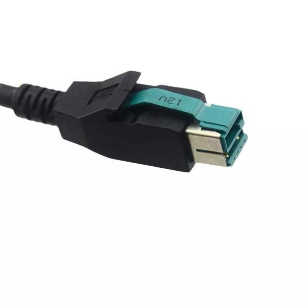 1m Black Straight Pos Machine USB Cable USB To Latch N Lok 2X4 ODM