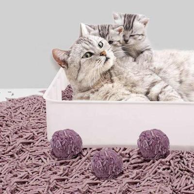 Litière pour chat Strip Purple Lavender Contrôle des odeurs Haute absorption Litière agglomérante pour chat Lavande