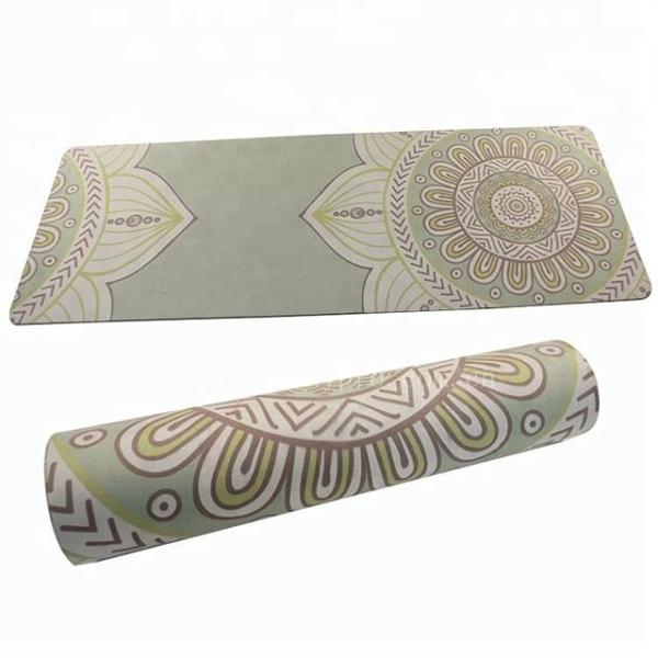 Напечатанная передача тепла циновки тренировки круга природного каучука/циновки йоги Эко горячая красочная