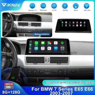 Pós-venda BMW Radio Screen Head Unit Série 7 E65 E66 2003 2004 2005 2006 2007 CarPlay Stereo