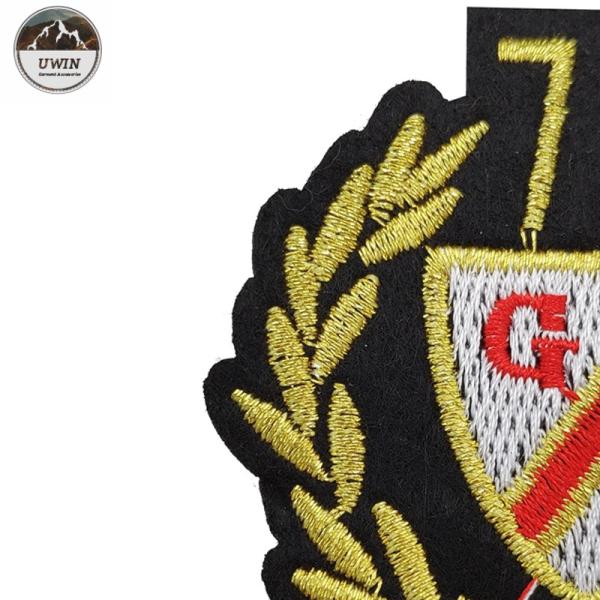Letter Beads Iron On Embroidered Patches Merrowed Border Customized Size