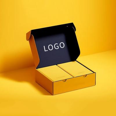 Materiais reciclados Logotipo personalizado Cor de papel Kraft Caixa de avião E Caixa dobrável ondulada