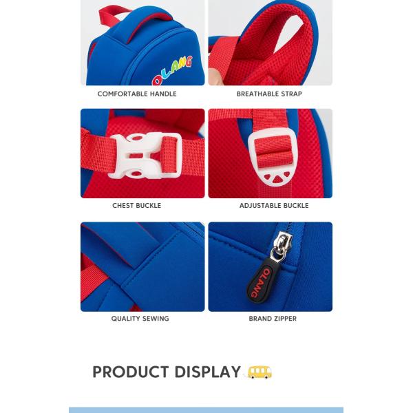 Anti Lost Waterproof Kids Backpack 3D Car Schoolbags 2 Sizes 400g