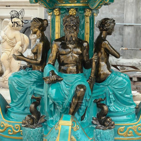 Bronze Garden Fountains Statues French La Fontaine Des Fleuves Metal Water Fountain Outdoor Decoration Large