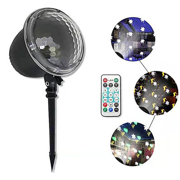 Outdoor Christmas Patterns LED Snow petals Colorful  Projector Lights for Garden