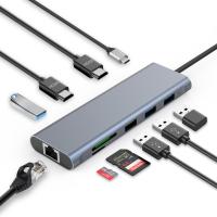 Adaptateur USB de type C avec ports USB 3.0 et RU6A-H2
