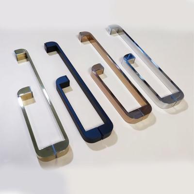 Copper Frameless Glass Door Handles Erosion Resistant Easy To Install