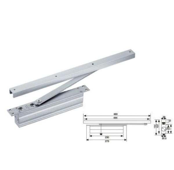 Fechador automático ajustável para portas de vidro modernas