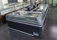 Deslizando o baixo-e congelador de vidro da exposição do supermercado da porta (parte traseira dianteira)