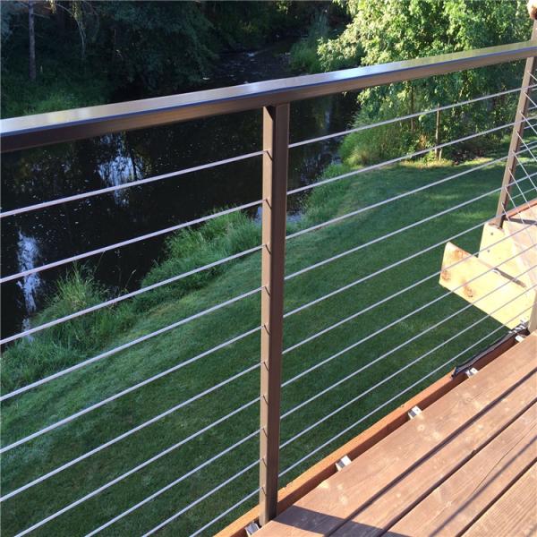 Building Stainless Steel Cable Railing Systems Balcony Wire Polished Finish For Stair