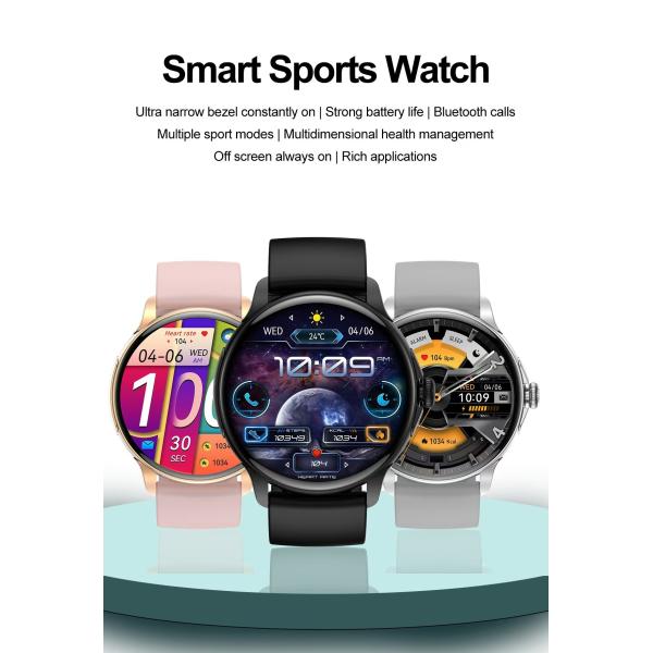 HK49 Women Smart Watch 1.43 Inch Amoled NFC Heart Rate Blood Oxygen Multiple Sport Modes