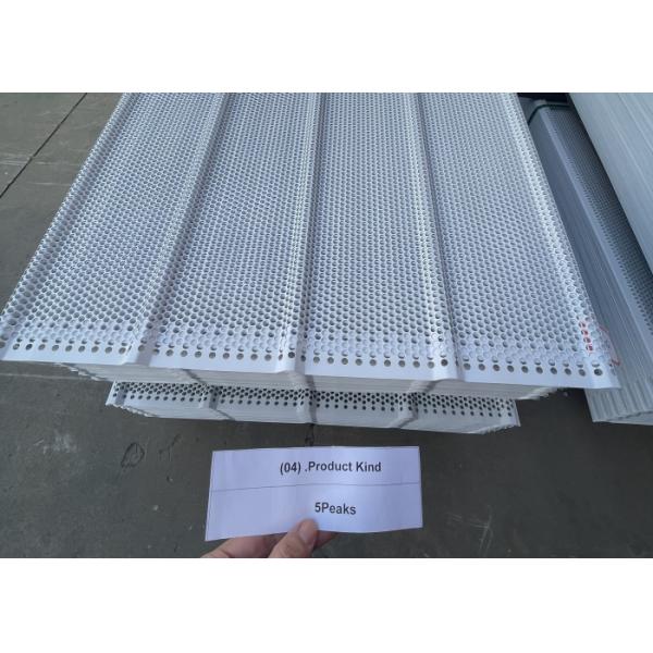 5000mm Length 5Peaks 10mm Hole Size White Wind Protection Sheet