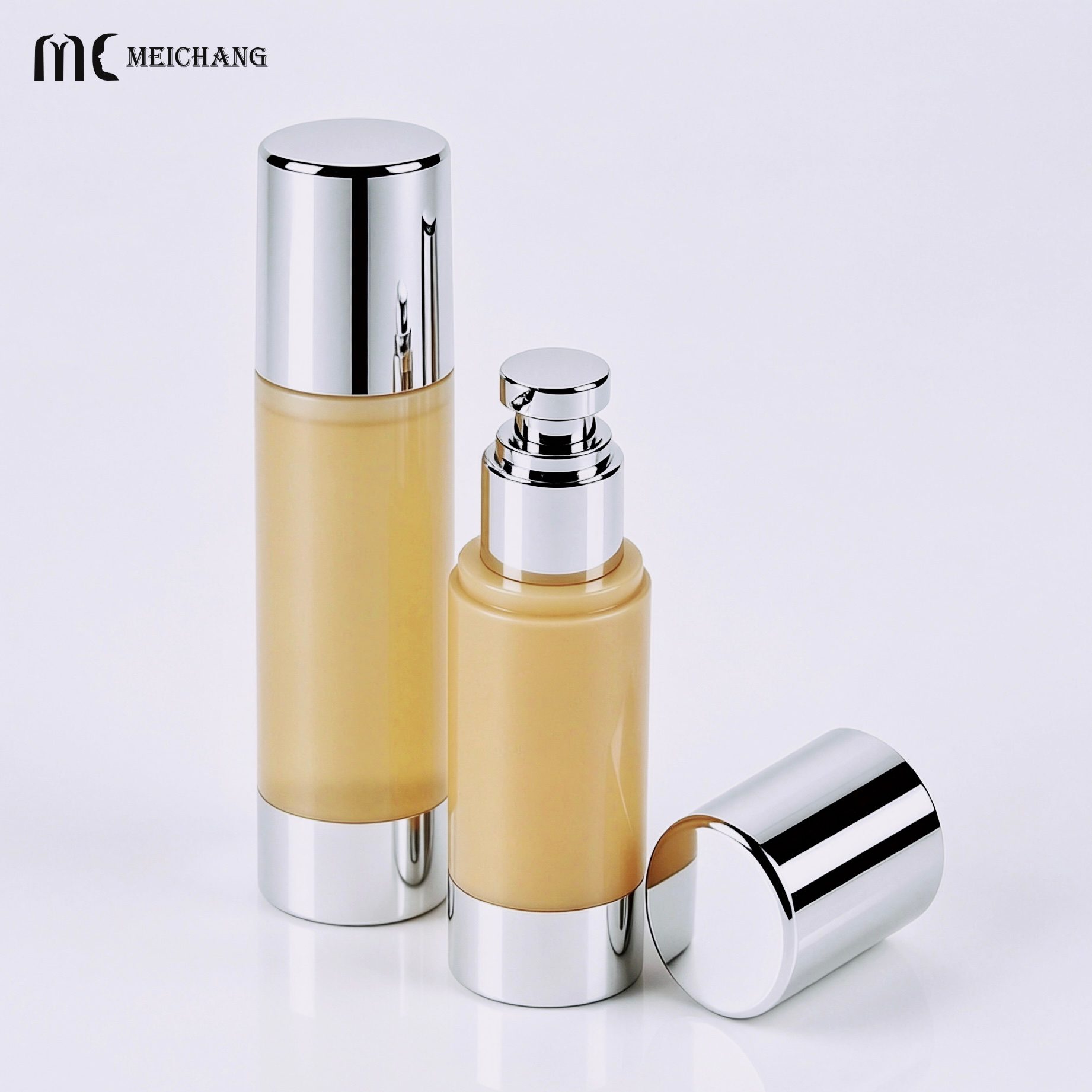 80ml 100ml Large Capacity AS Cylindrical Airless Bottle Anti-Oxidation Cosmetic Packaging for Sunscreen, Foundation and Skincare Products(MC-297)